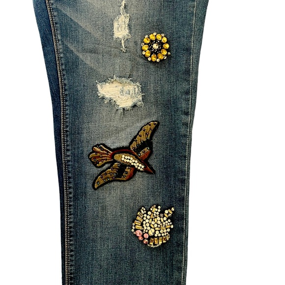 VTG VINTAGE AMERICA BLUES EMBELLISHED DENIM JEANS RARE AND GREAT CONDITION - Picture 7 of 15